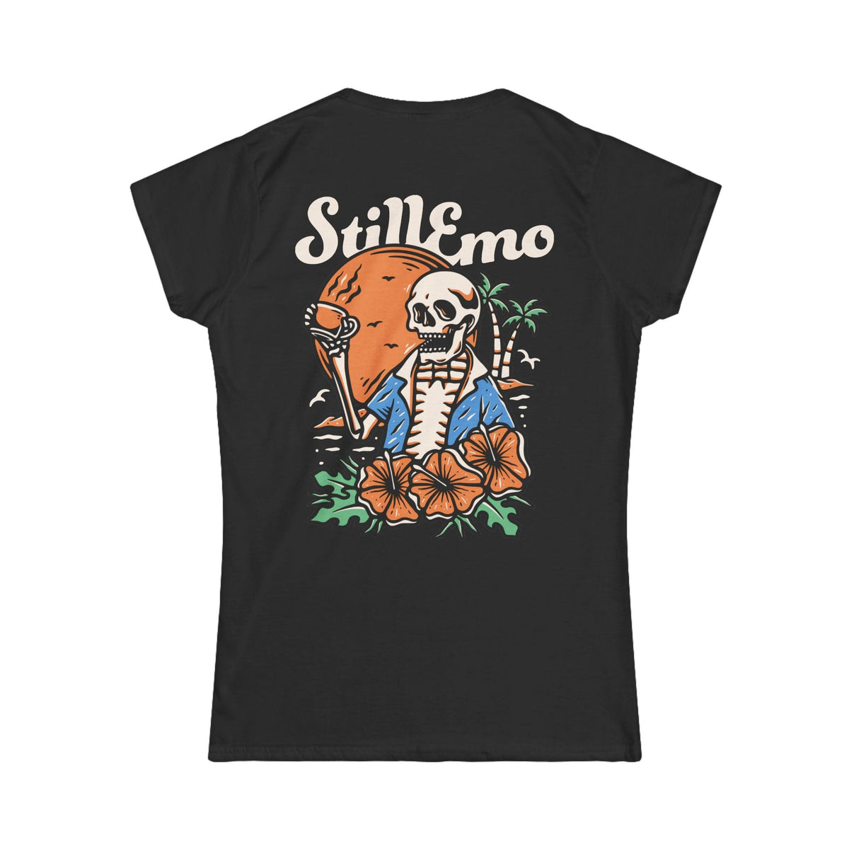 Still Emo Beach Club - Women's Tee CA S / Black