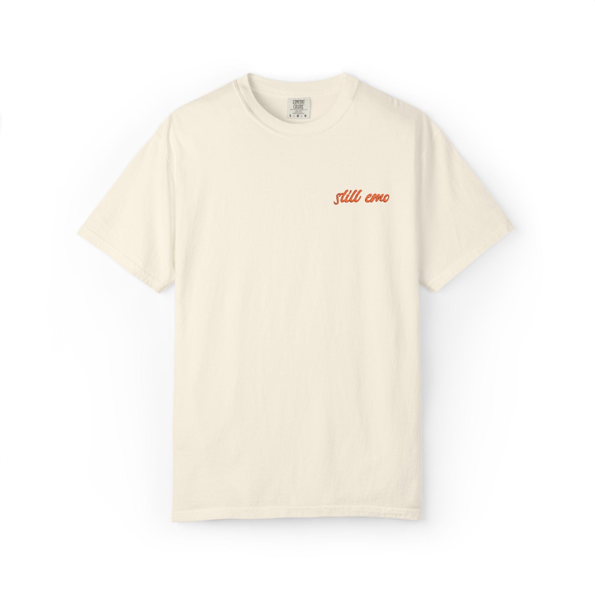 Still Emo Embroidered Tee Ivory / S