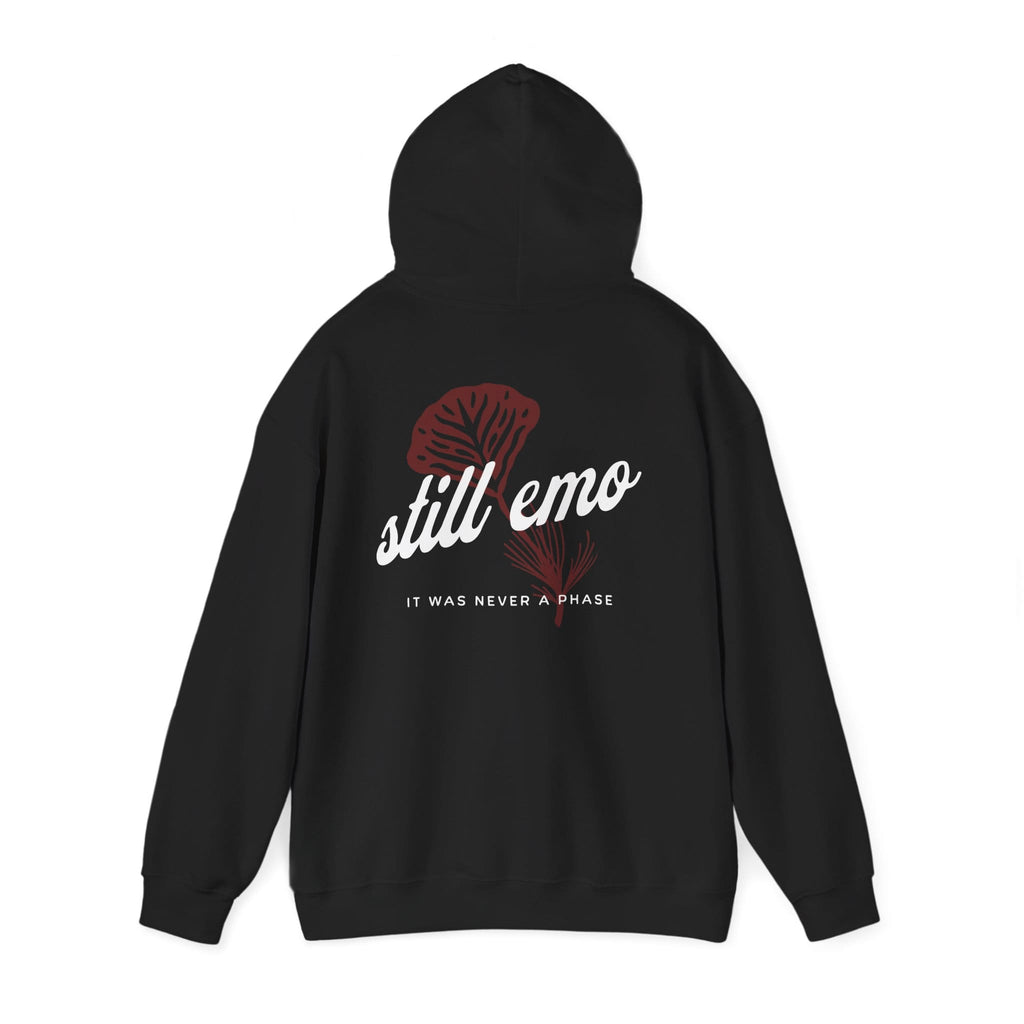 Still Emo Flower Hoodie S / Black