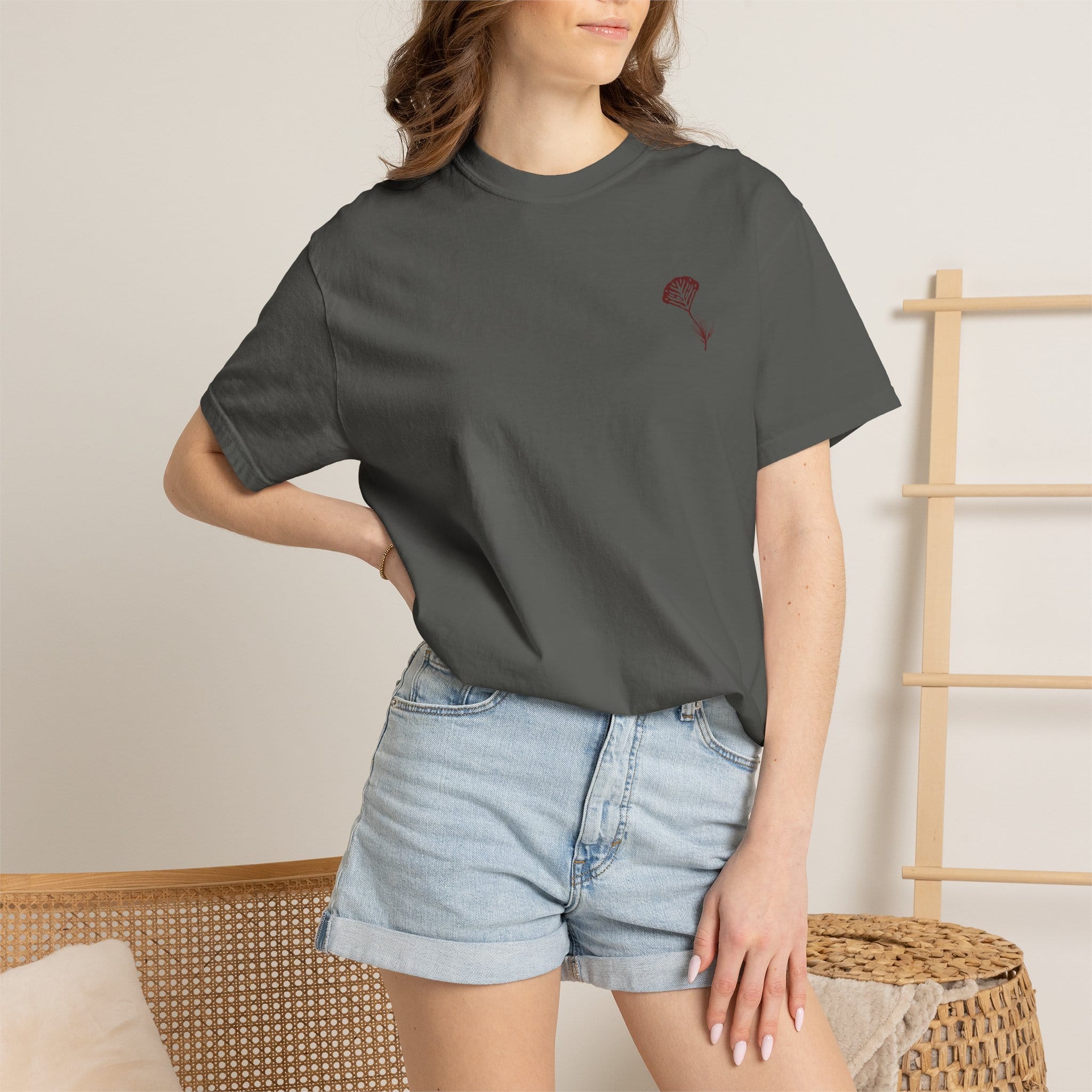 Still Emo Flower Tee on Comfort Colors