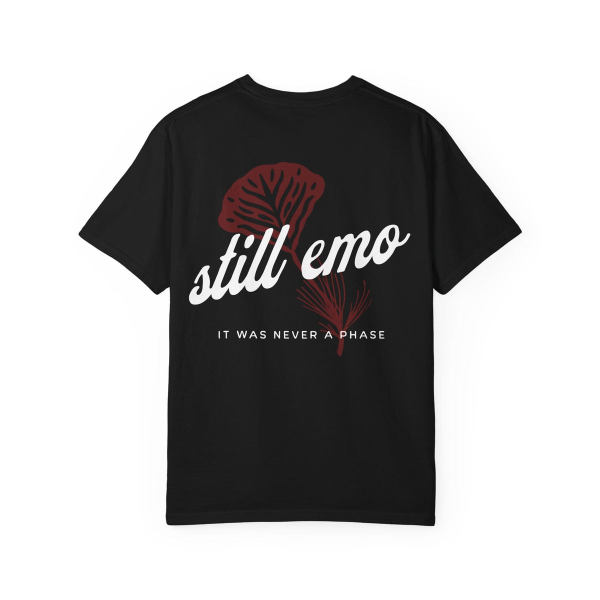 Still Emo Flower Tee on Comfort Colors Black / S