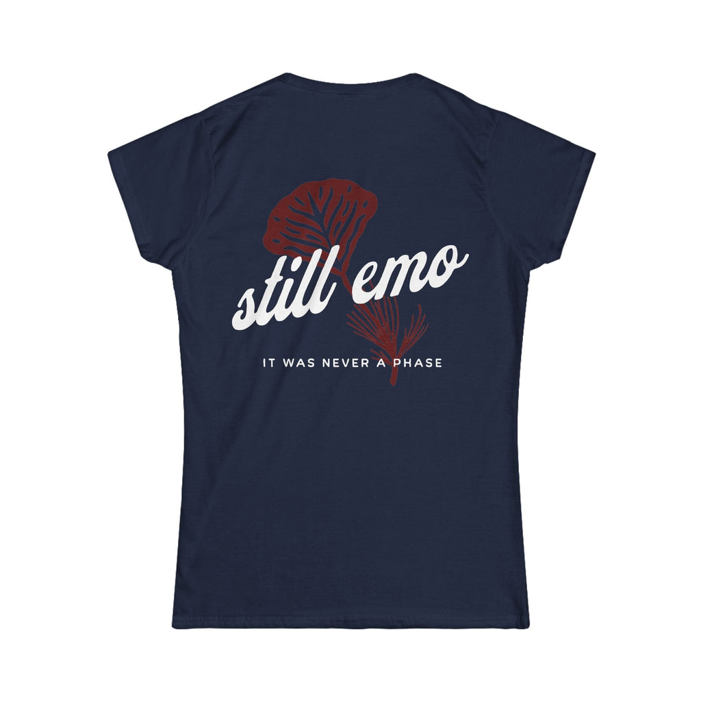 Still Emo Flower - Women's Tee CA S / Navy