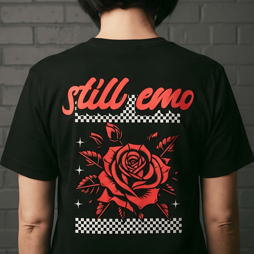 Still Emo Rose Tee on Comfort Colors