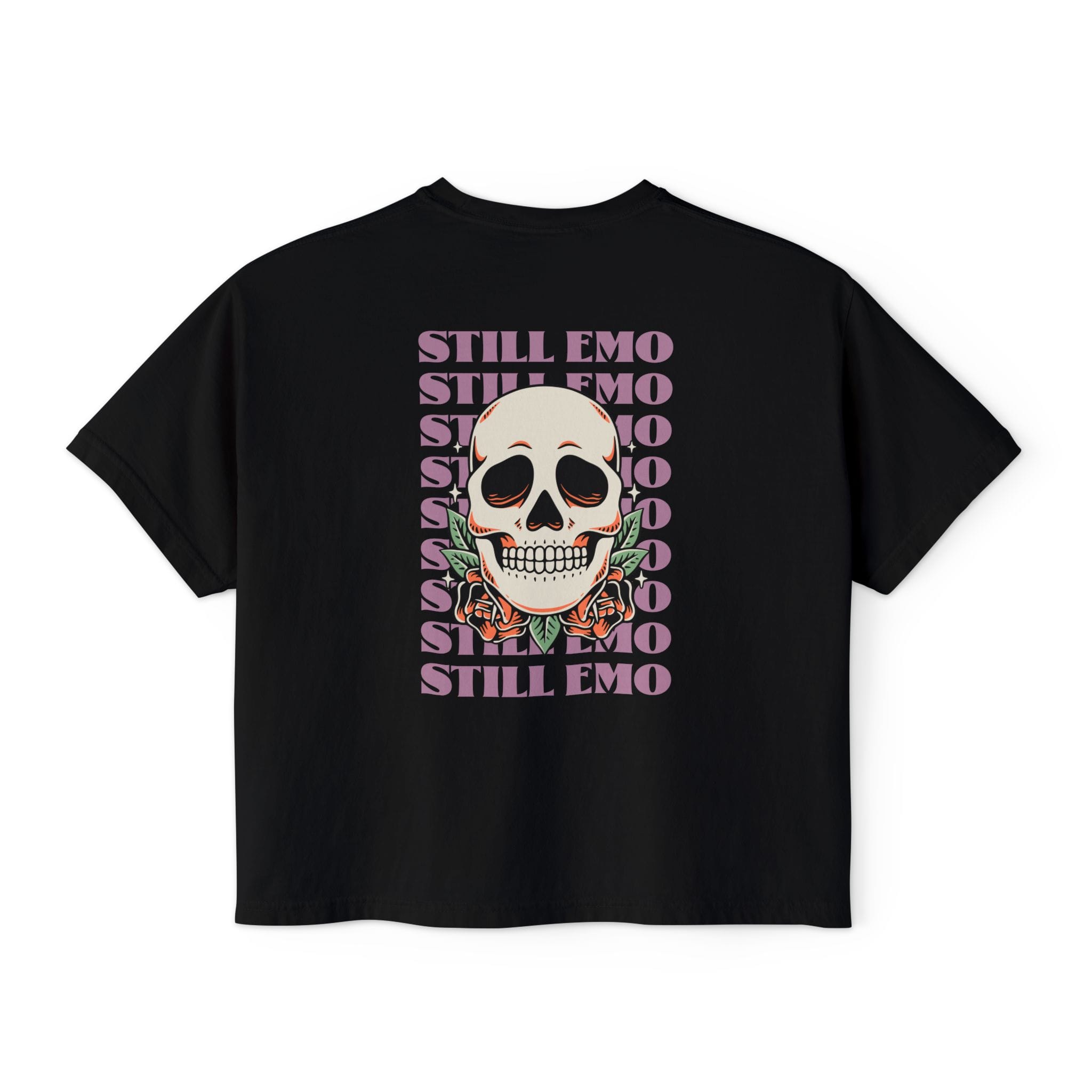 Still Emo Skull Crop Black / S