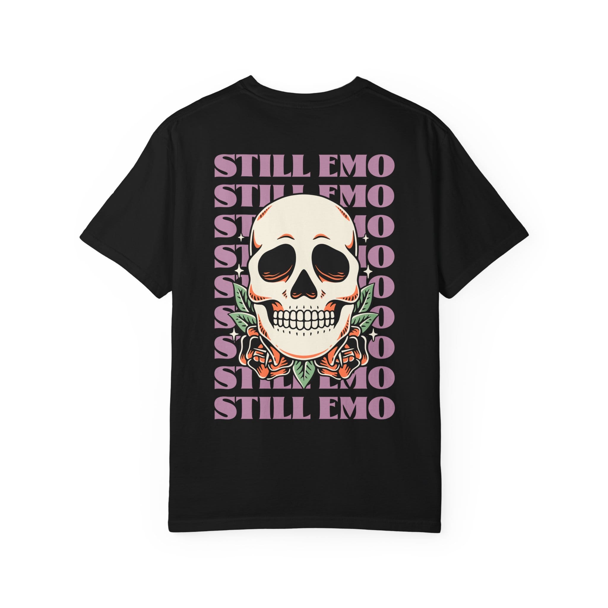 Still Emo Skull Tee on Comfort Colors Black / S