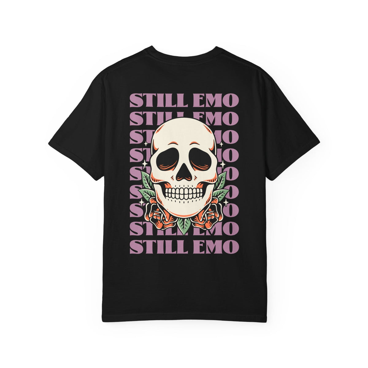 Still Emo Skull Tee on Comfort Colors Black / S