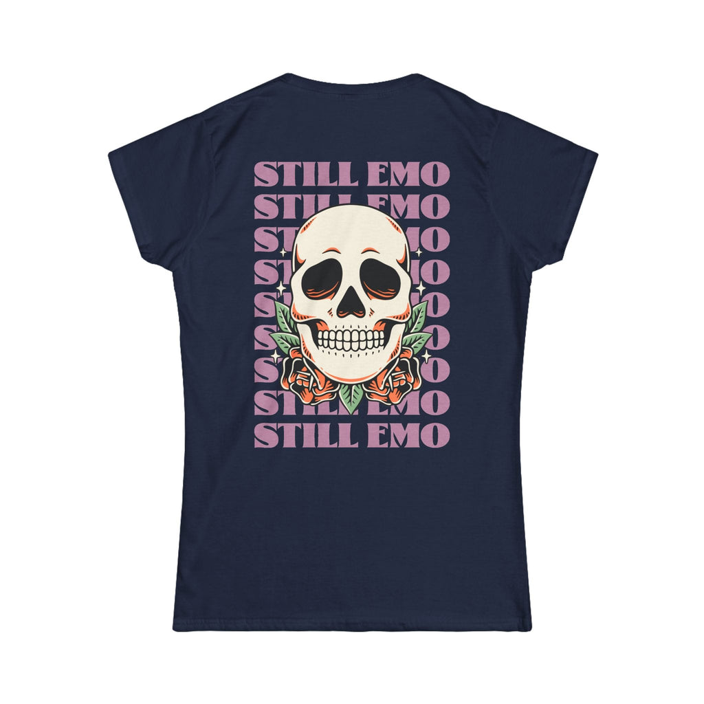 Still Emo Skull - Women's Tee CA S / Navy