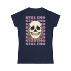 Still Emo Skull - Women's Tee CA S / Navy