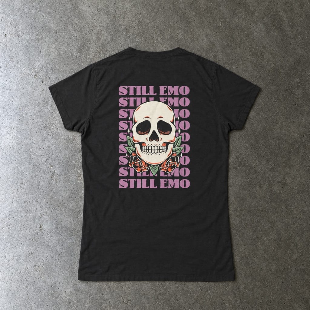 Still Emo Skull - Women's Tee S / Black