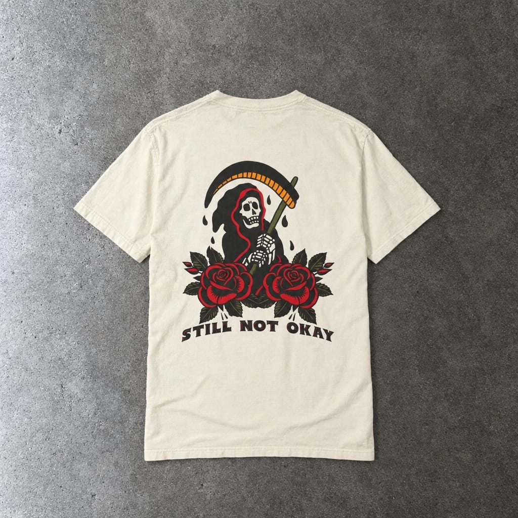 Still Not Okay Tee on Comfort Colors Ivory / S