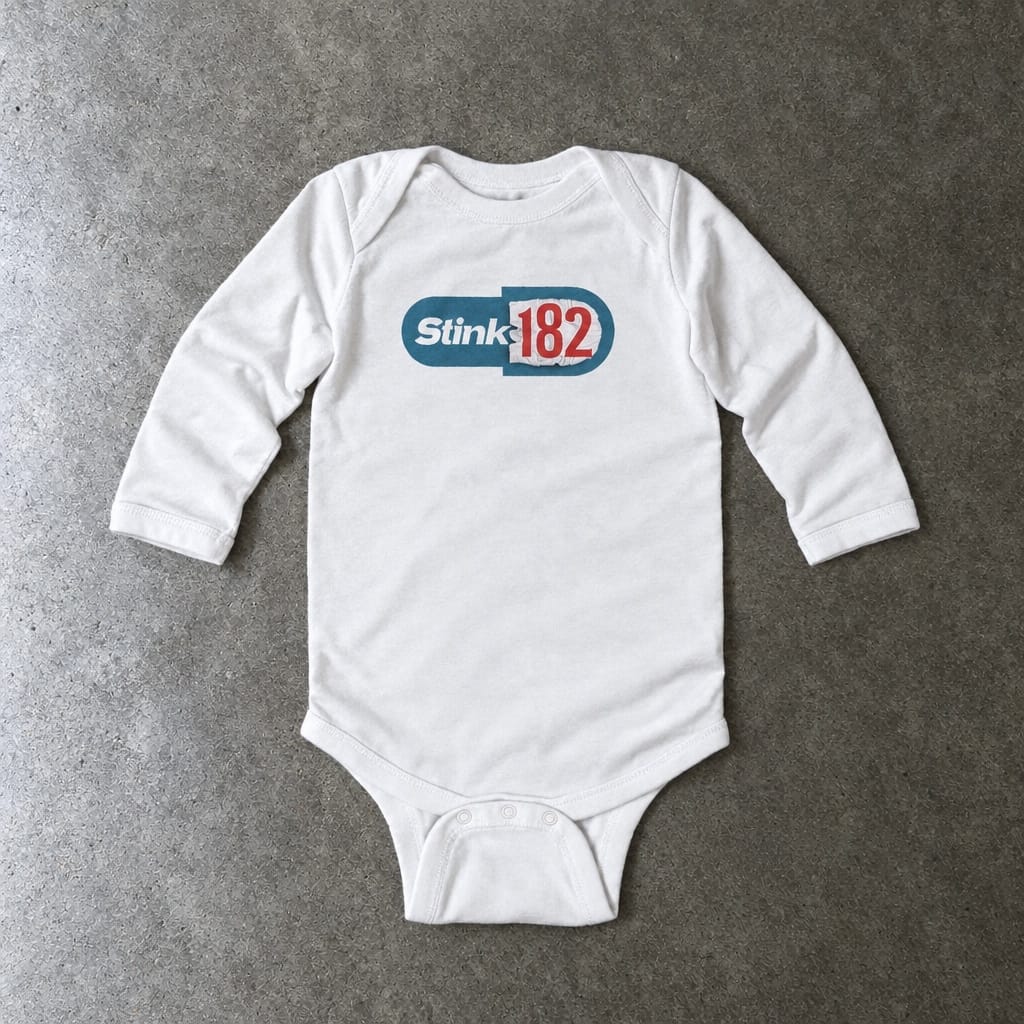 Stink-182 - Long Sleeve Onesie White / NB (0-3M)