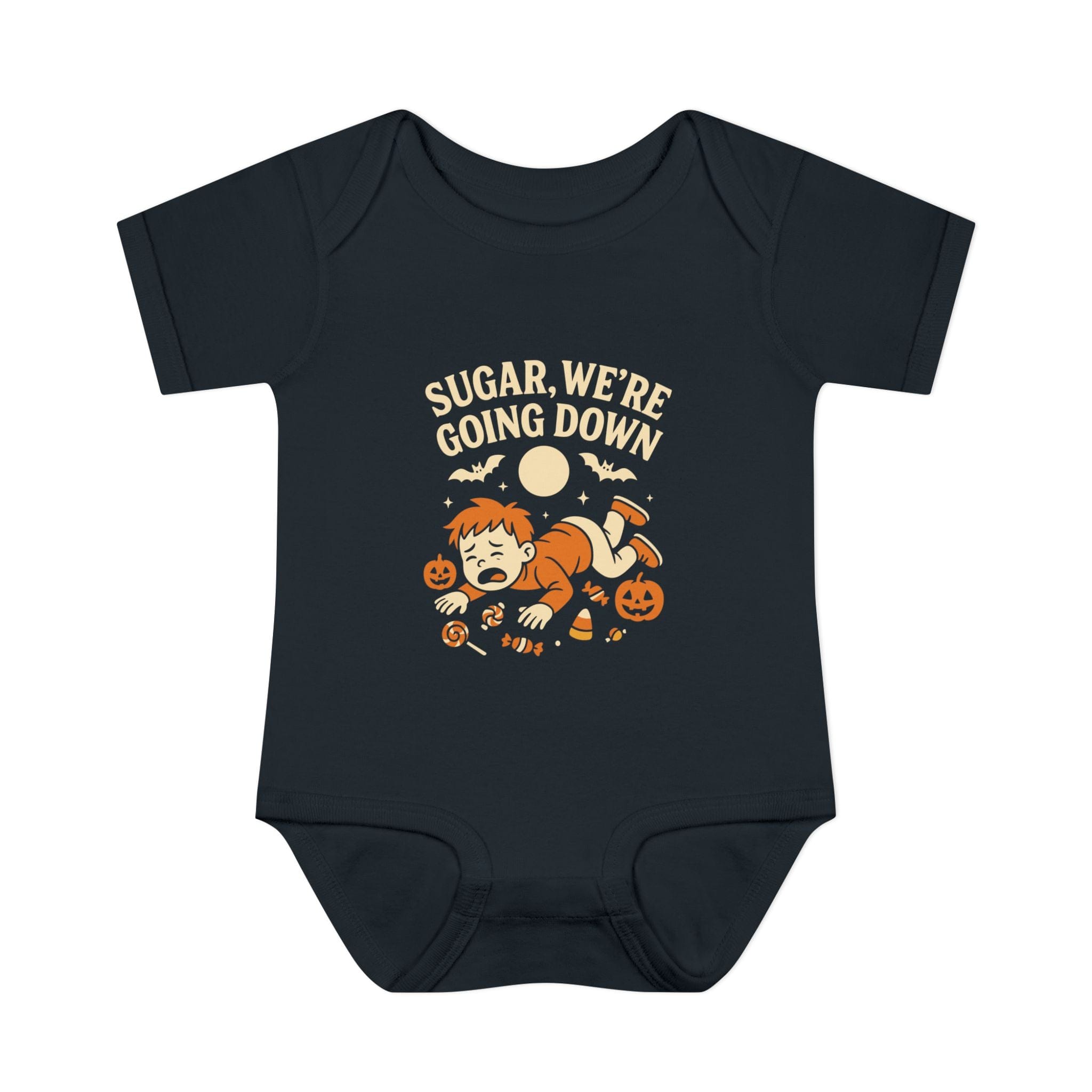 Sugar, We're Going Down Onesie NB (0-3M) / Black