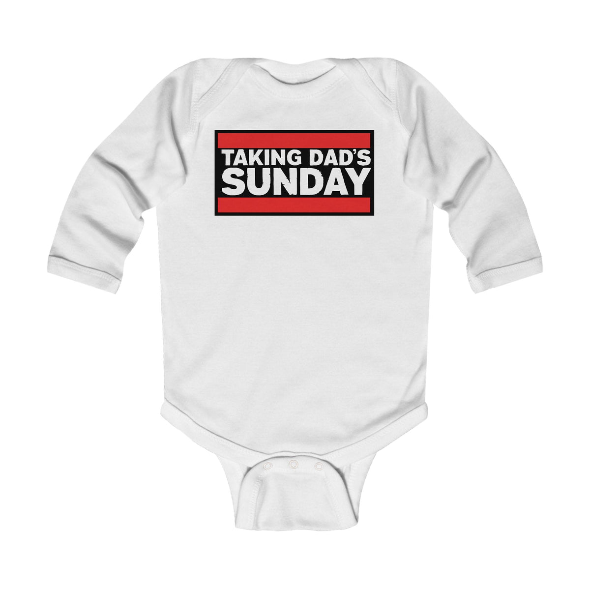 Taking Dad's Sunday - Long Sleeve Onesie CA White / NB (0-3M)