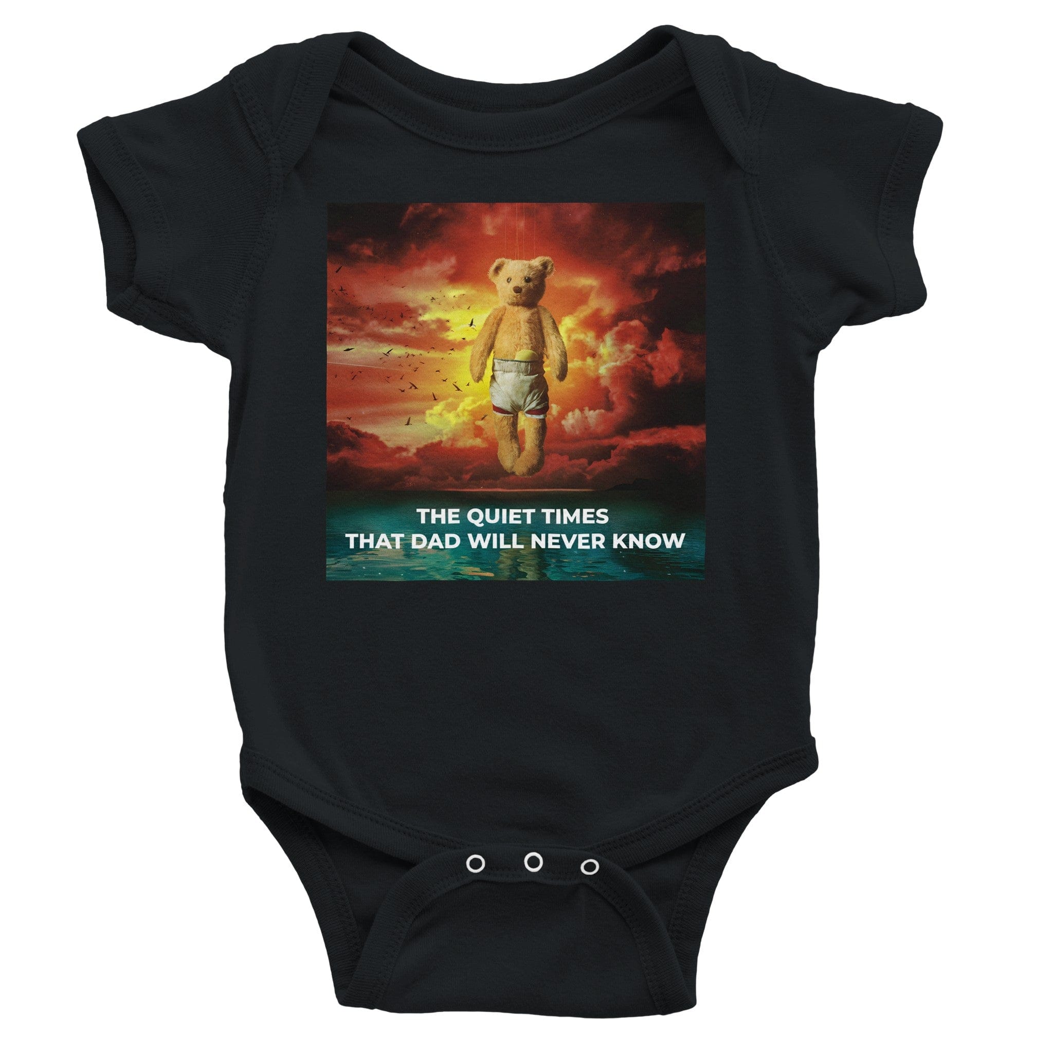 The Quiet Times That Dad Will Never Know - Onesie Black / 6M