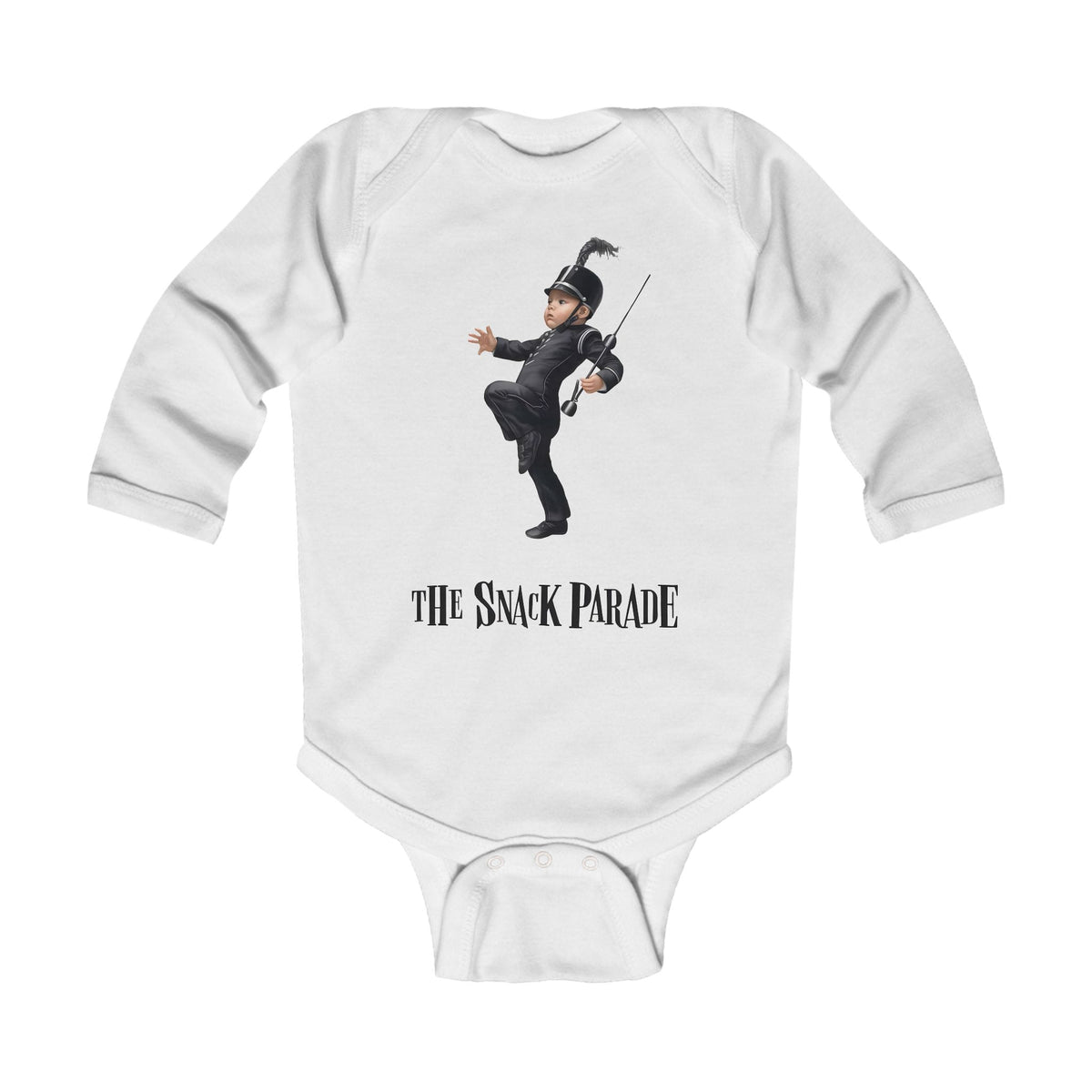 The Snack Parade - Long Sleeve Onesie CA White / NB (0-3M)