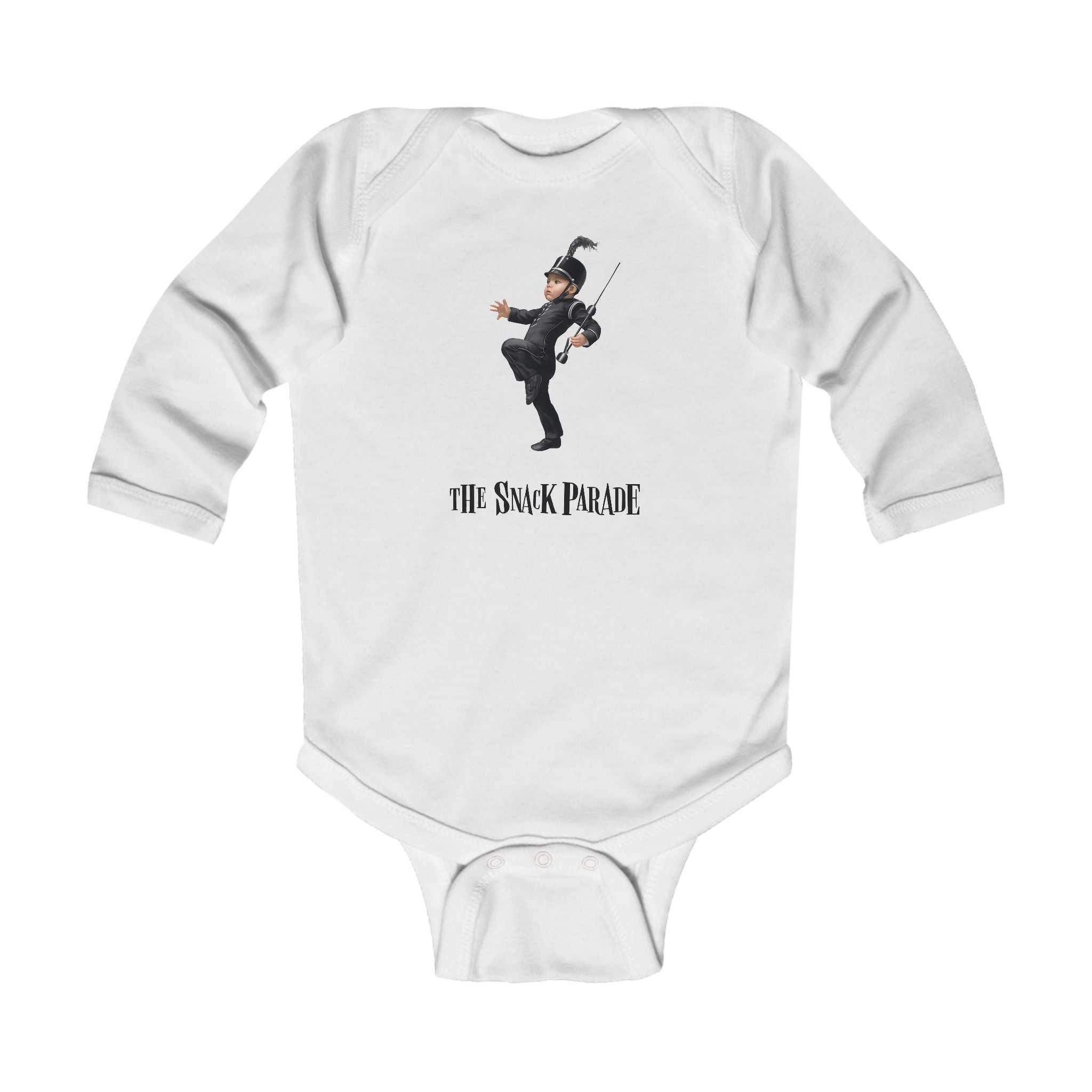 The Snack Parade - Long Sleeve Onesie White / NB (0-3M)