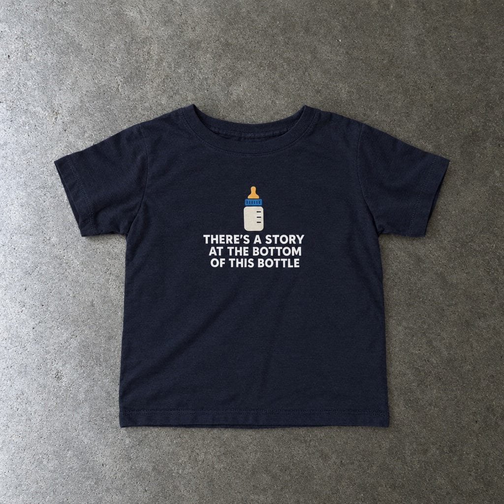 There's a Story at the Bottom of this Bottle - Infant Tee CA Navy / 6M