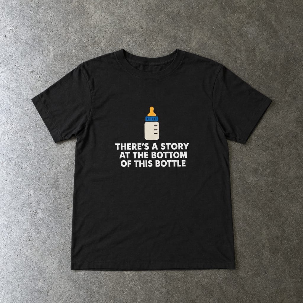 There's a Story at the Bottom of this Bottle - Toddler Tee Black / 2T