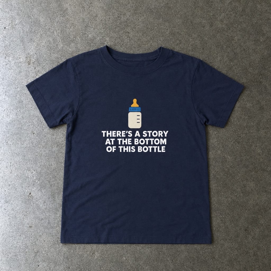 There's a Story at the Bottom of this Bottle - Toddler Tee Navy / 2T