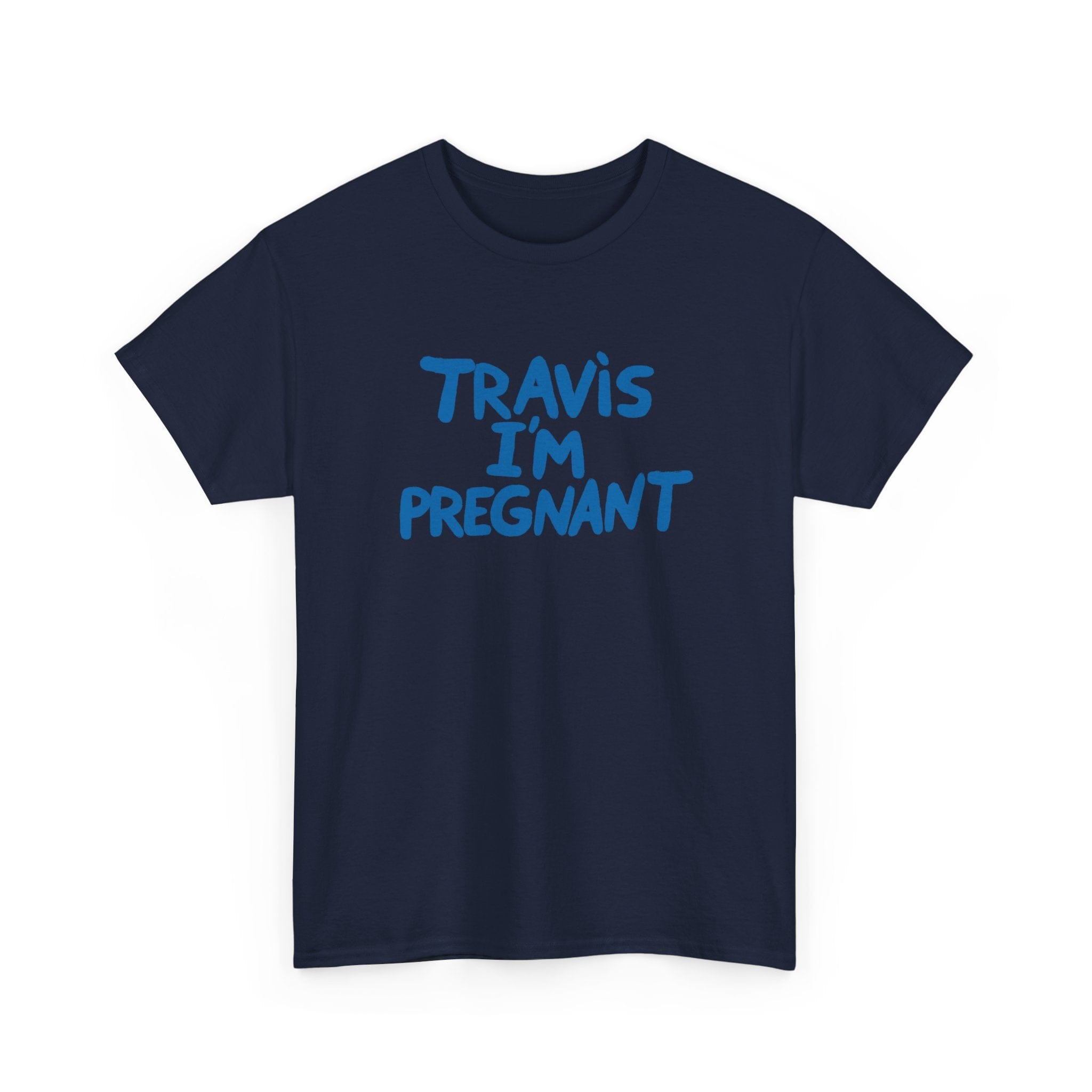 Travis I'm Pregnant Tee Navy / S