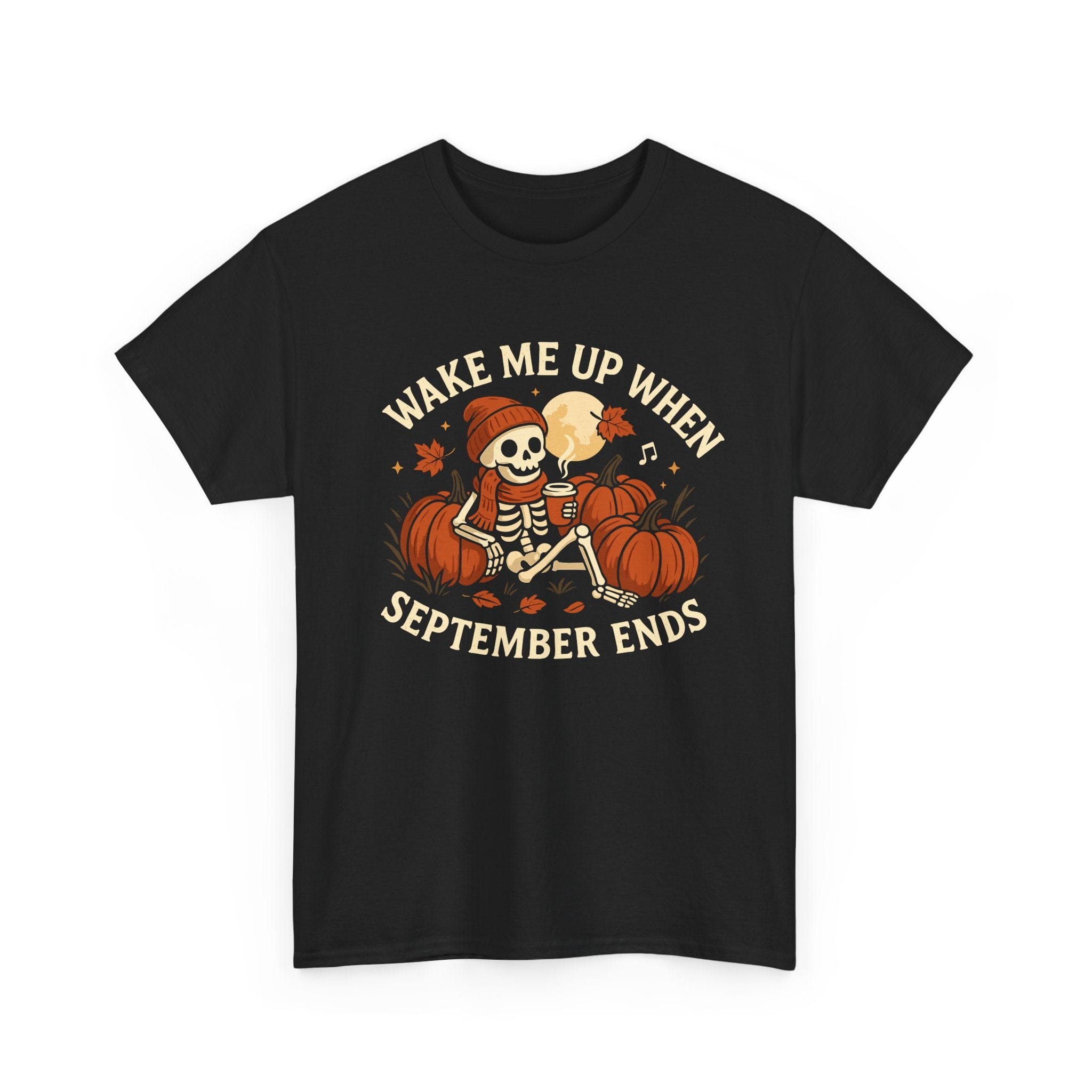 Wake Me Up When September Ends Adult Tee Black / S