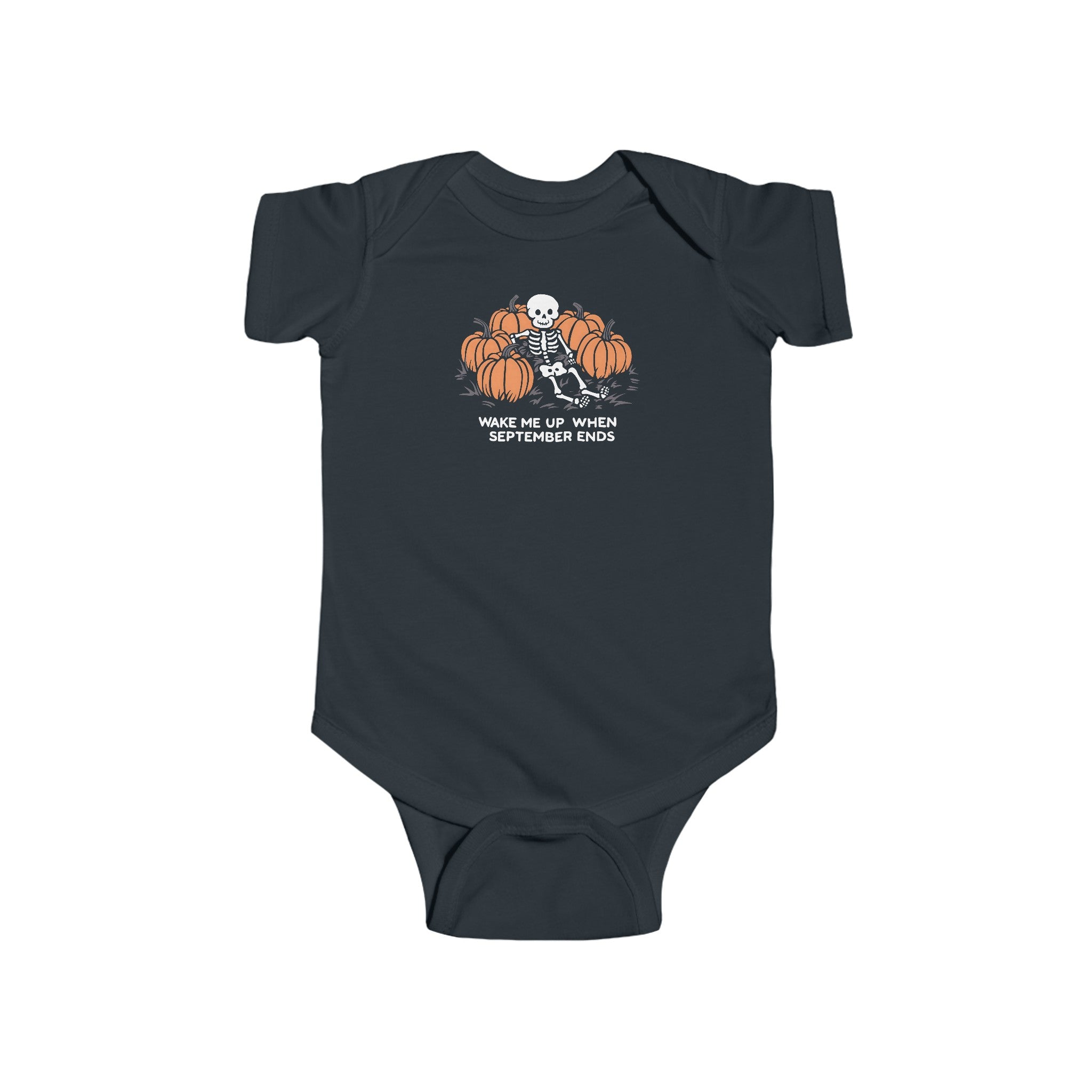 Wake Me Up When September Ends Onesie Black / 6M