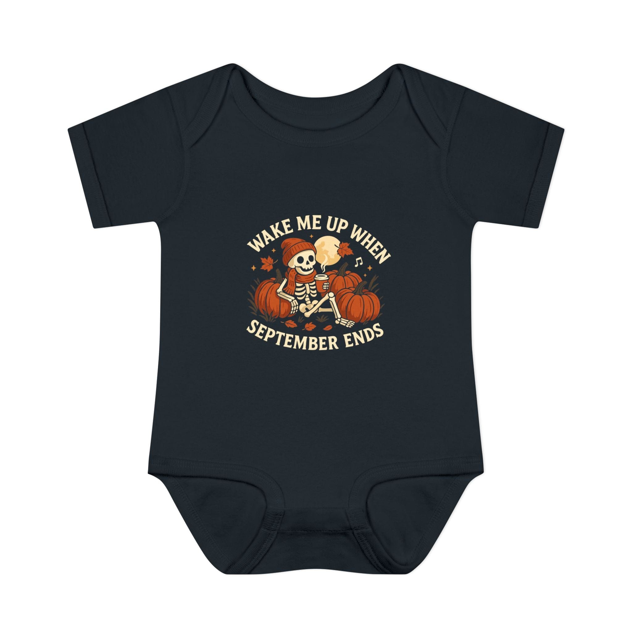 Wake Me Up When September Ends Onesie NB (0-3M) / Black