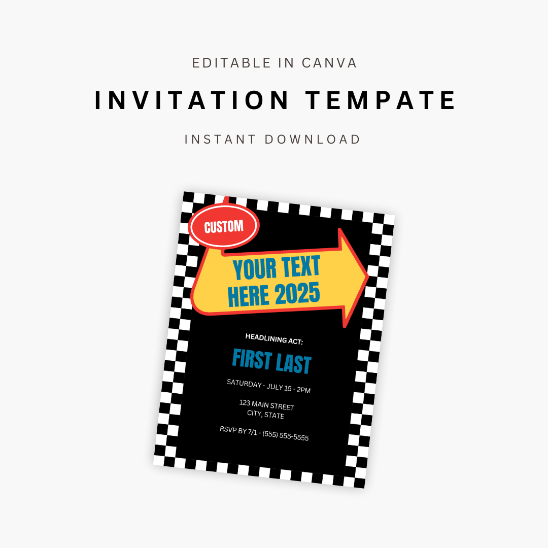 Warped Tour Themed Invitation Template